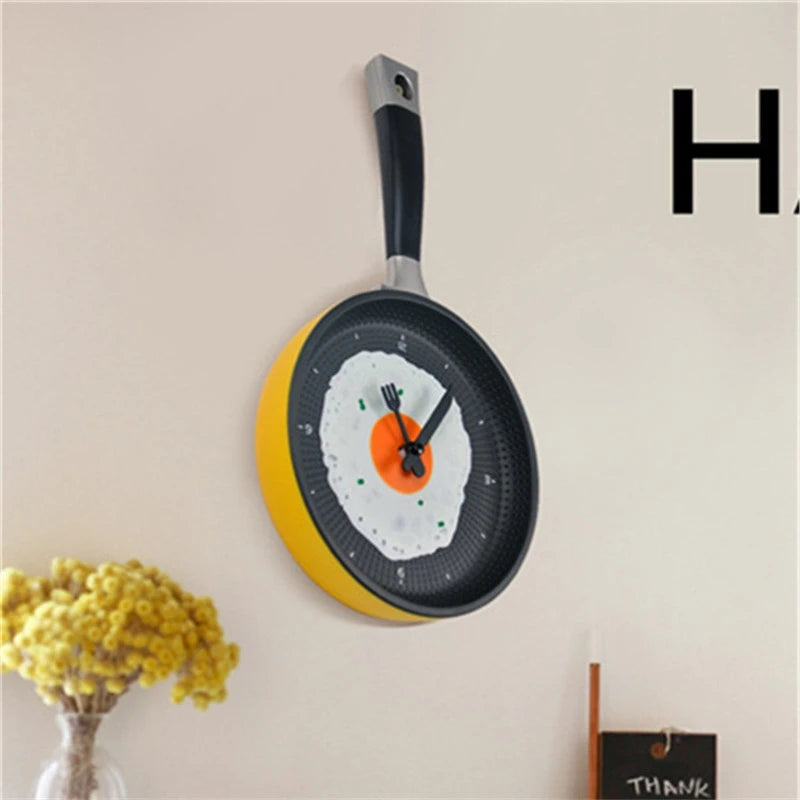 Egg pot shape kitchen clock