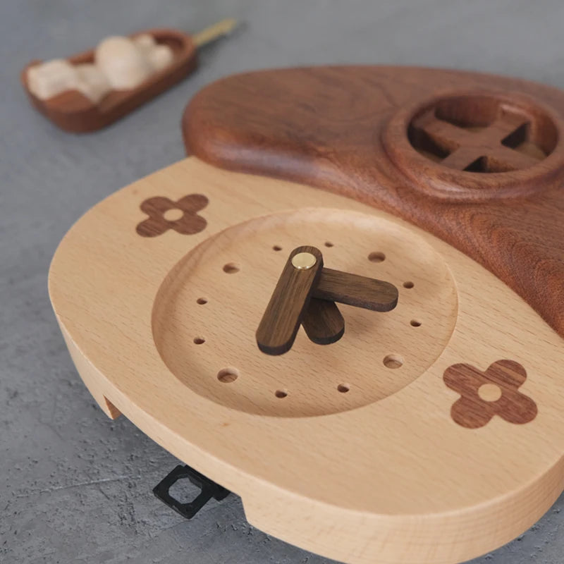 Cute Kids Room Wall Clock Wooden
