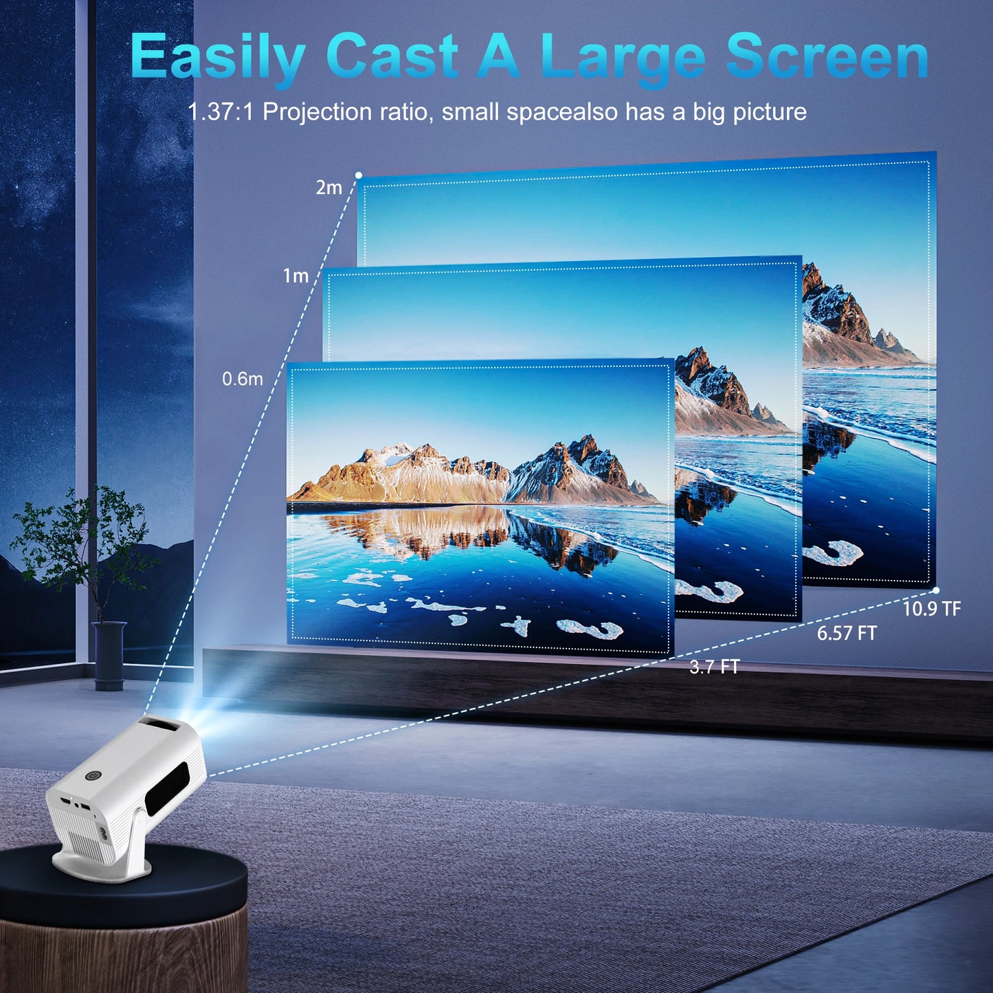 Mini Portable Projector 4K 8K - Home Cinema