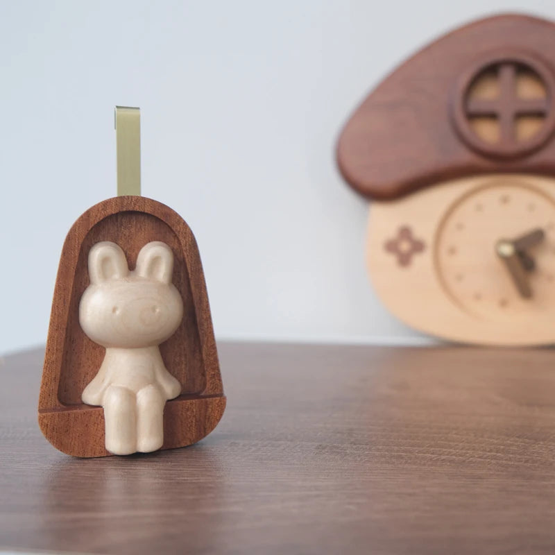 Cute Kids Room Wall Clock Wooden
